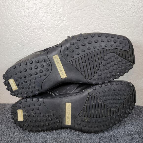 Skechers Urbantrack Cowen Casual Shoes Mens 8 Black Slip On Comfort Leather Flaw - Picture 11 of 11